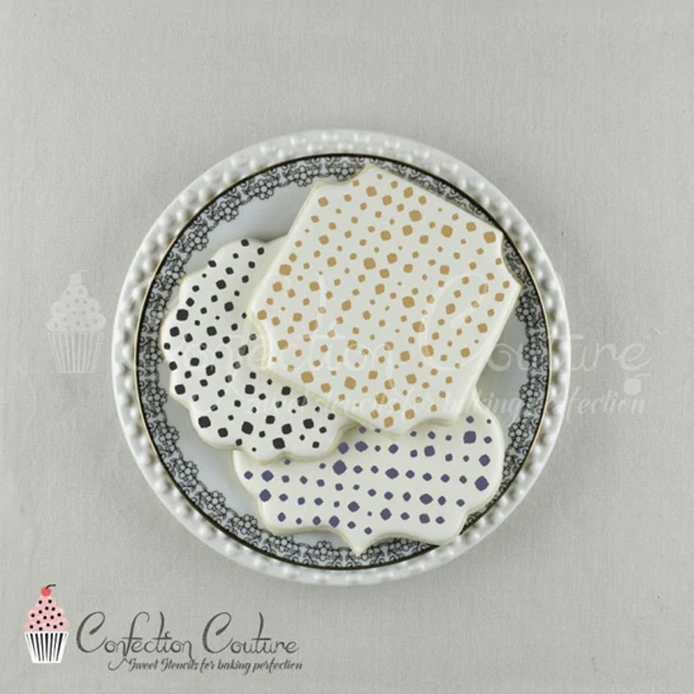 Confection Couture Nolita Dots Background Cookie Stencil image 1