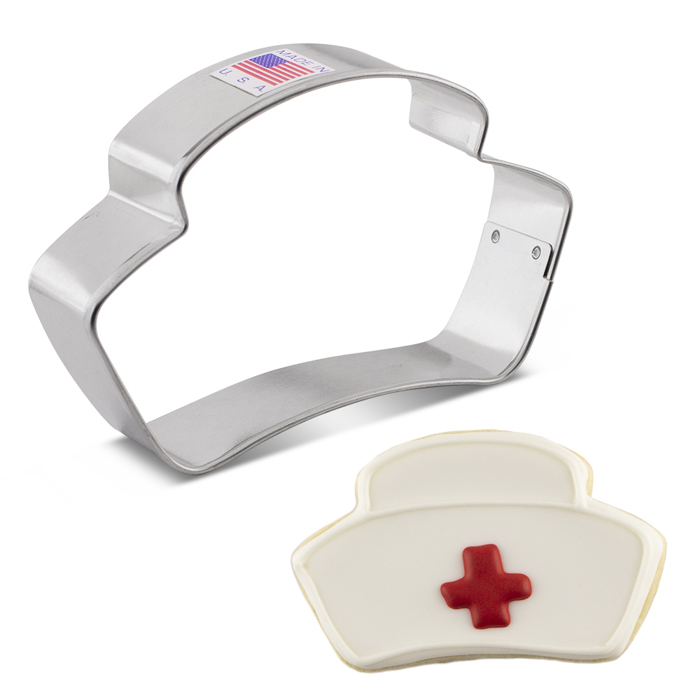 Ann Clark Nurse Hat Cookie Cutter, 4" x 2.25" image 1