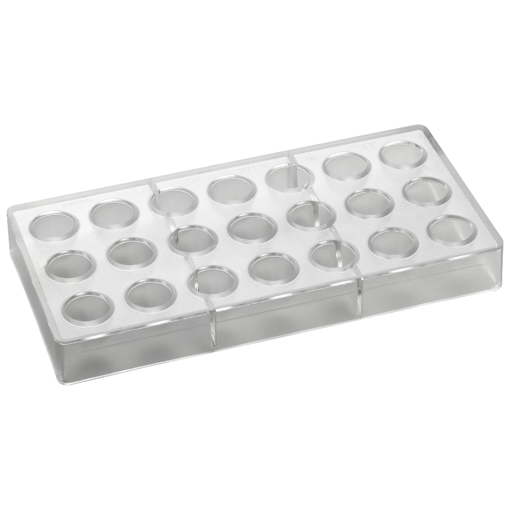 Pavoni Polycarbonate Chocolate Mold: Coupole Dome, 26mm Dia. x 23.5mm H, 21 Cavities image 1