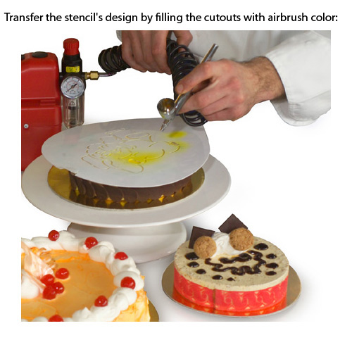 Martellato "Tiramisu" Plastic Decorating Cake Stencil image 1