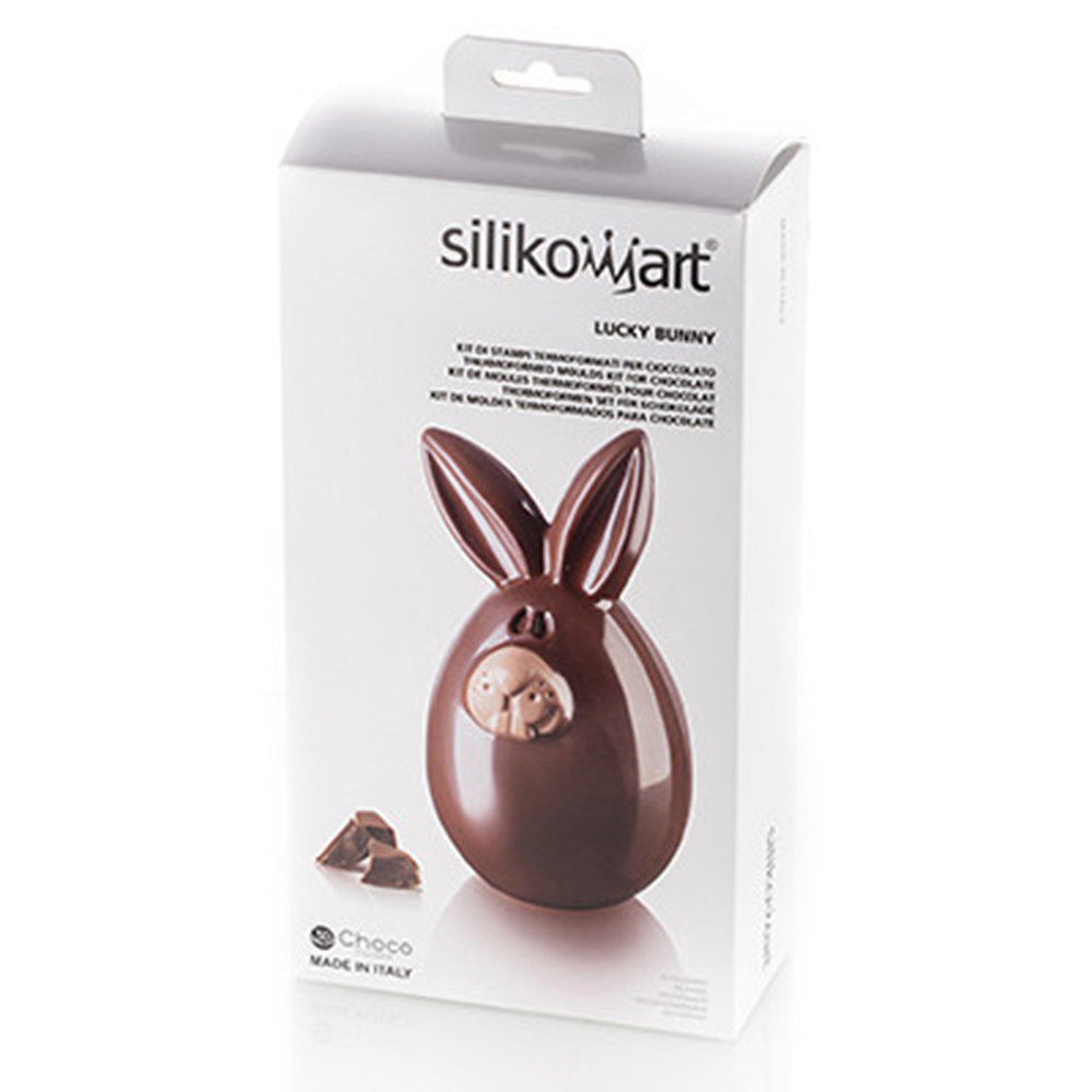 Silikomart Lucky Bunny Thermoformed Plastic Chocolate Mold, Chocolate Bunny image 3