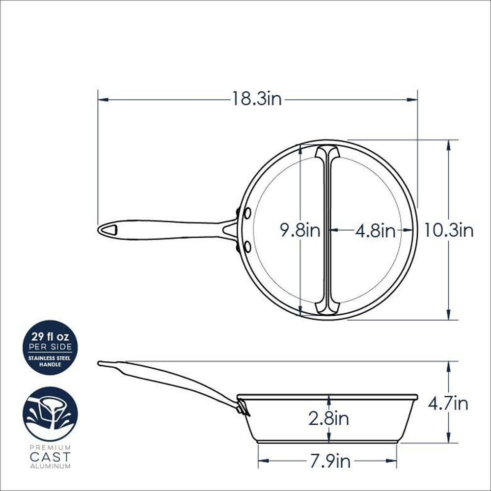 Nordic Ware 2-in-1 Divided Sauce Pan image 4