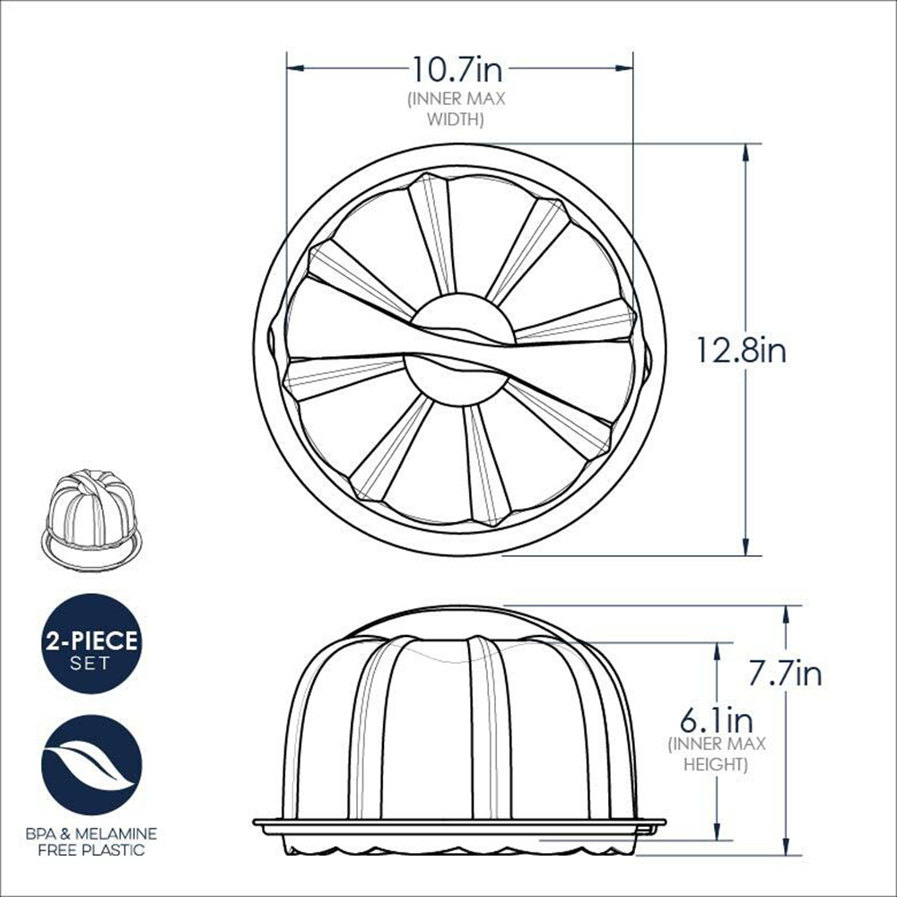 Nordicware Plastic Seaglass Bundt Cake Keeper  image 3