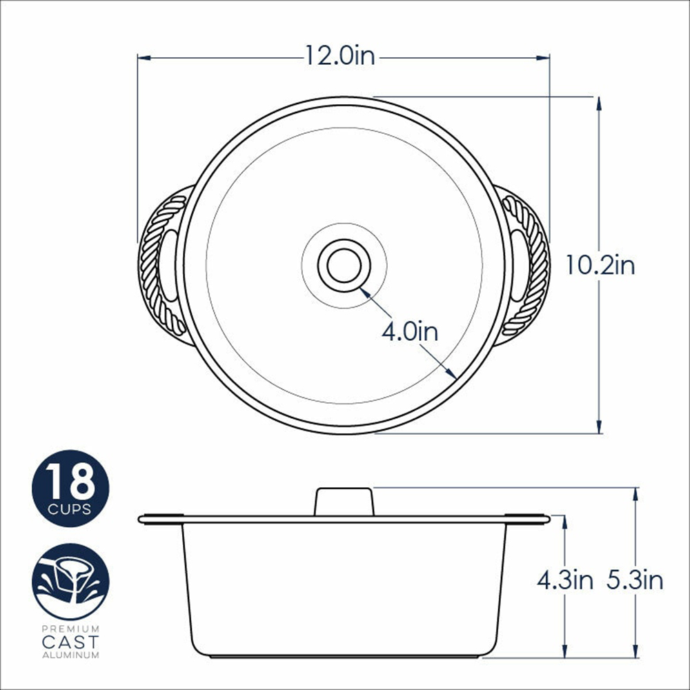 Nordicware 18-Cup Round Angel Cake Pan with Side Handles image 9