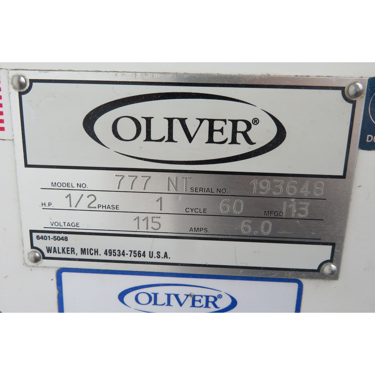 Oliver 777NT Bread Slicer 7/16" Slices, Used Great Condition image 5