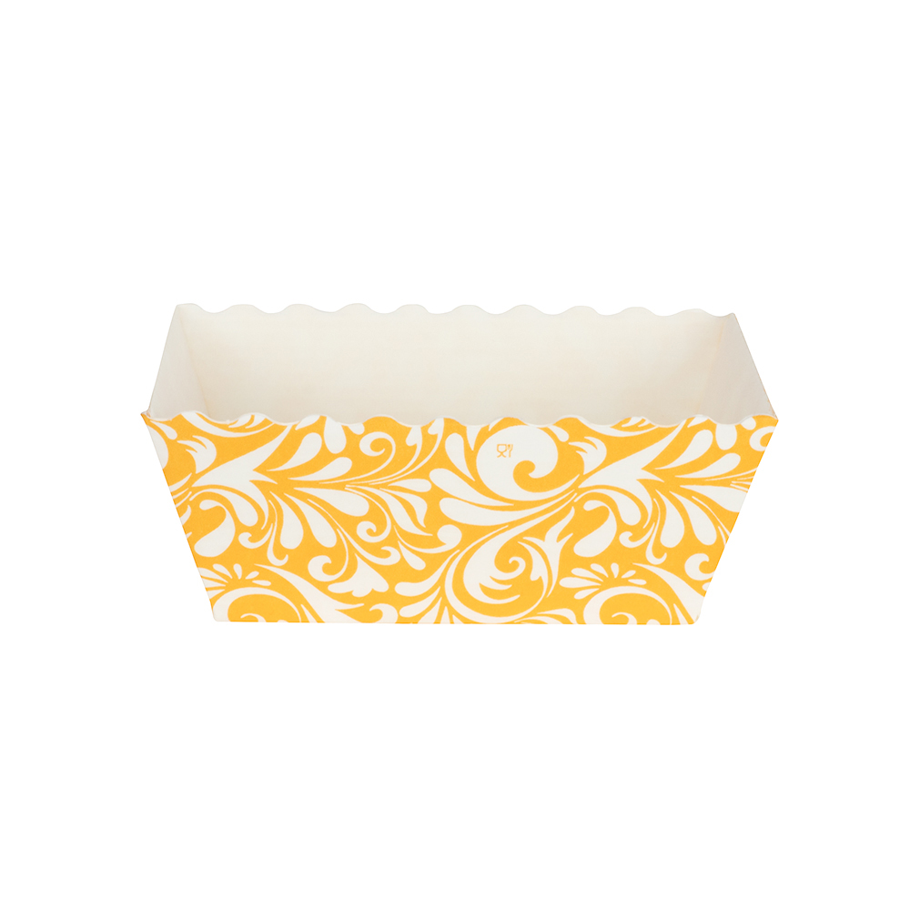 Novacart Orange Floral Easybake Loaf Baking Mold, 3-1/4" x 1-1/4" x 1-1/4" - Pack of 50 image 1