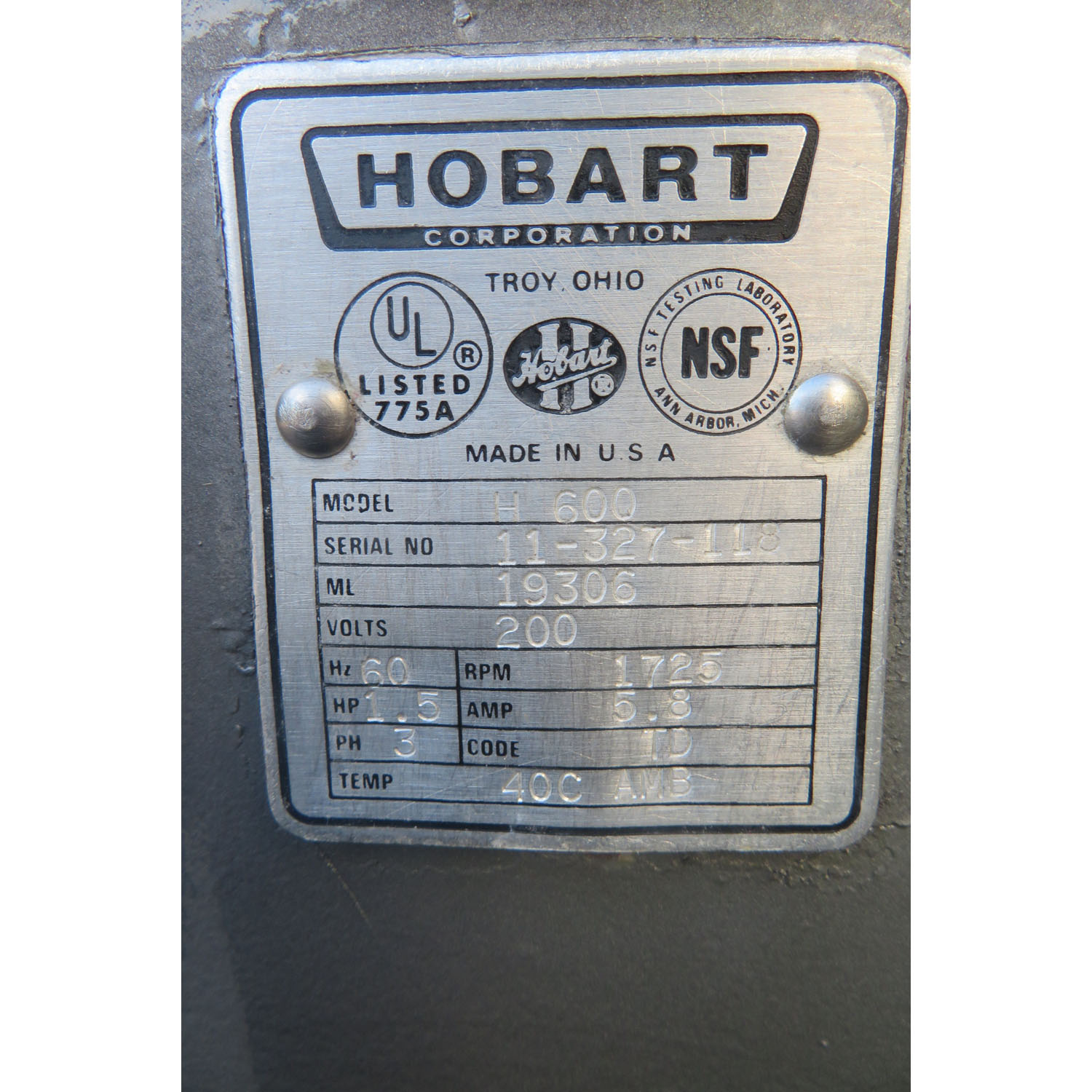 Hobart 60 Quart H600 Mixer, Used Great Condition image 3