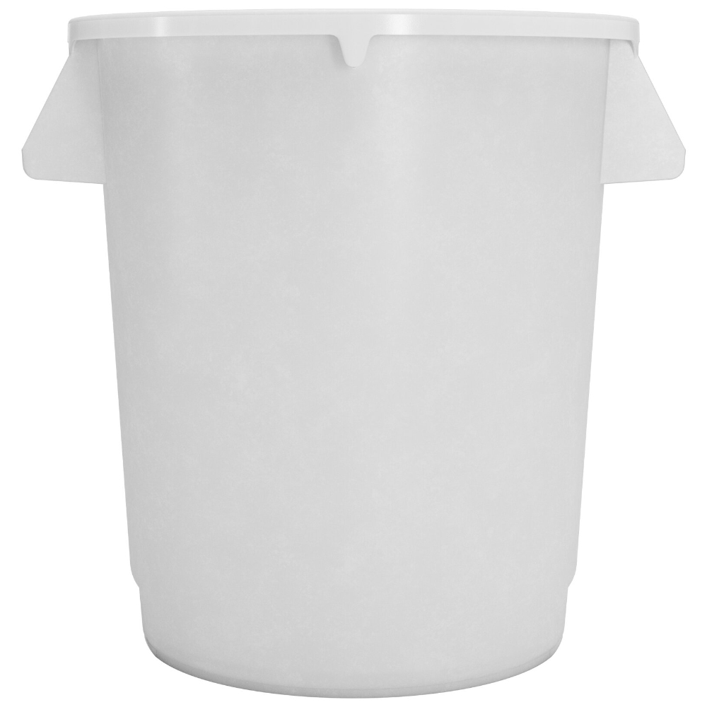 Carlisle Bronco White Round Waste Container, 10 Gallon image 1