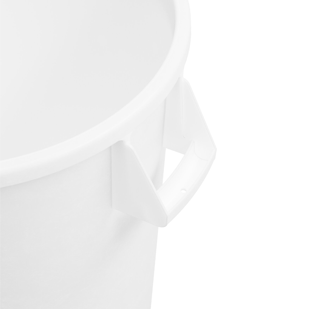 Carlisle Bronco White Round Waste Container, 32 Gallon image 3