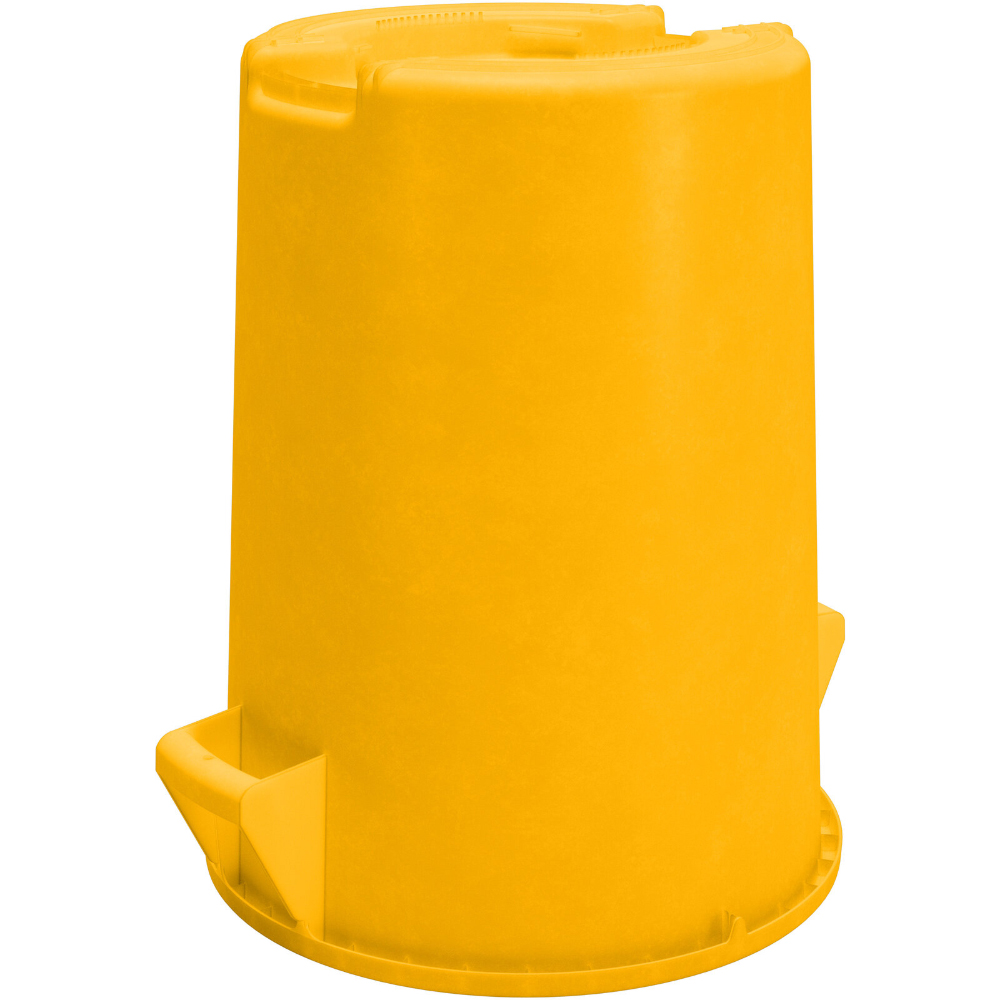 Carlisle Bronco Yellow Round Waste Container, 32 Gallon image 2