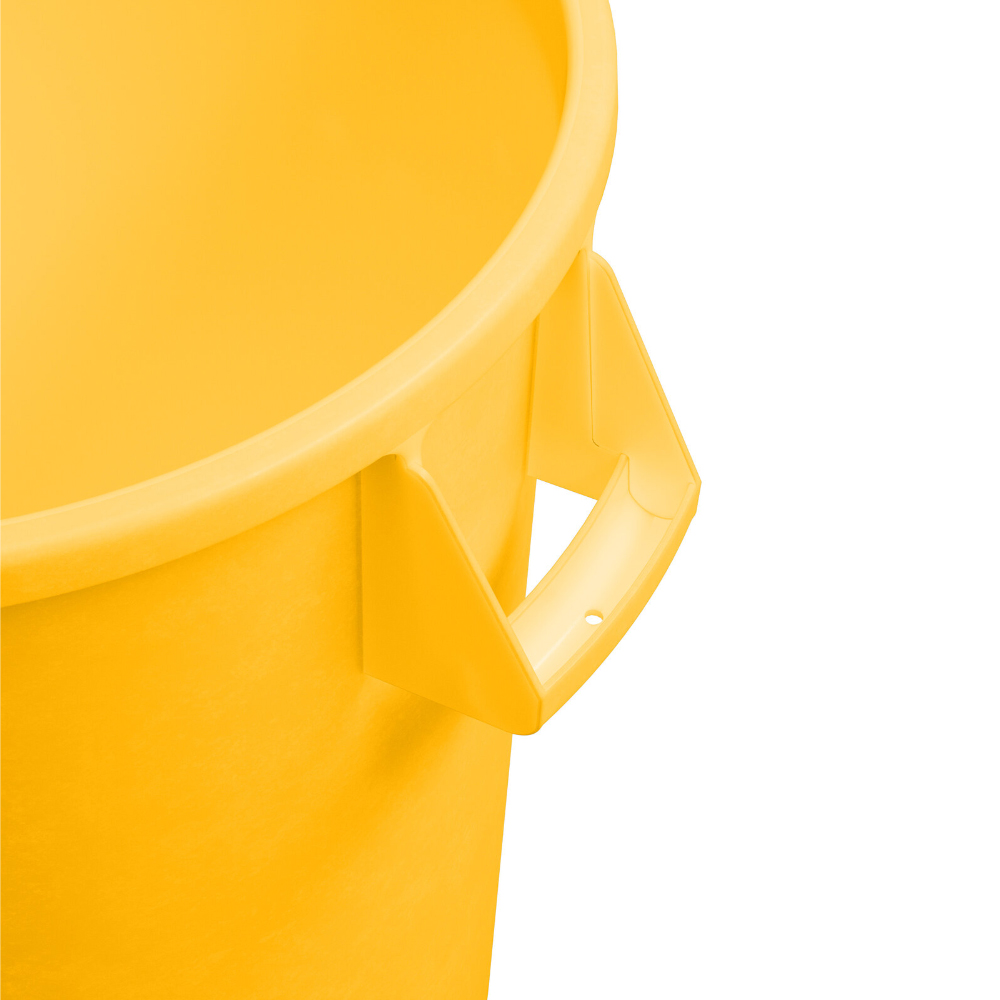 Carlisle Bronco Yellow Round Waste Container, 32 Gallon image 3