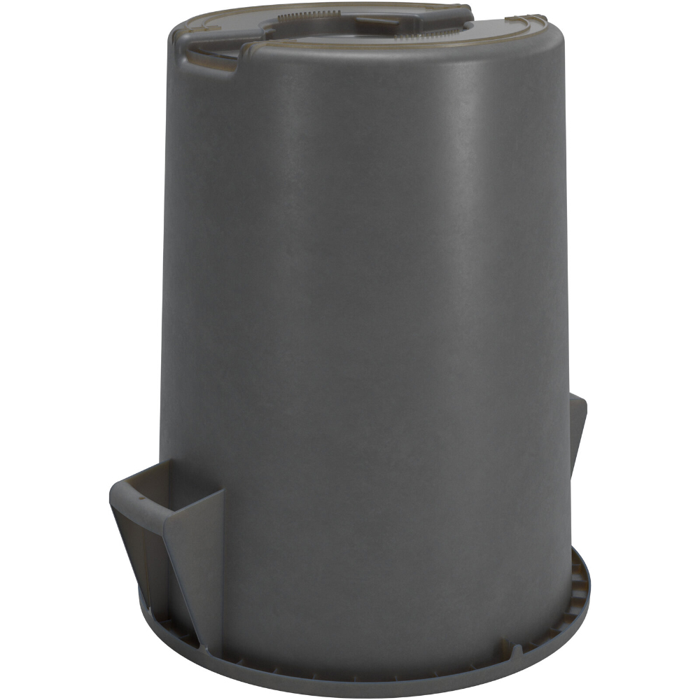 Carlisle Bronco Gray Round Waste Container, 55 Gallon image 2