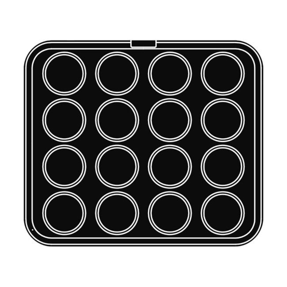 Pavoni Cookmatic PIASTRA-13 Round Plates, 16 Cavities image 1