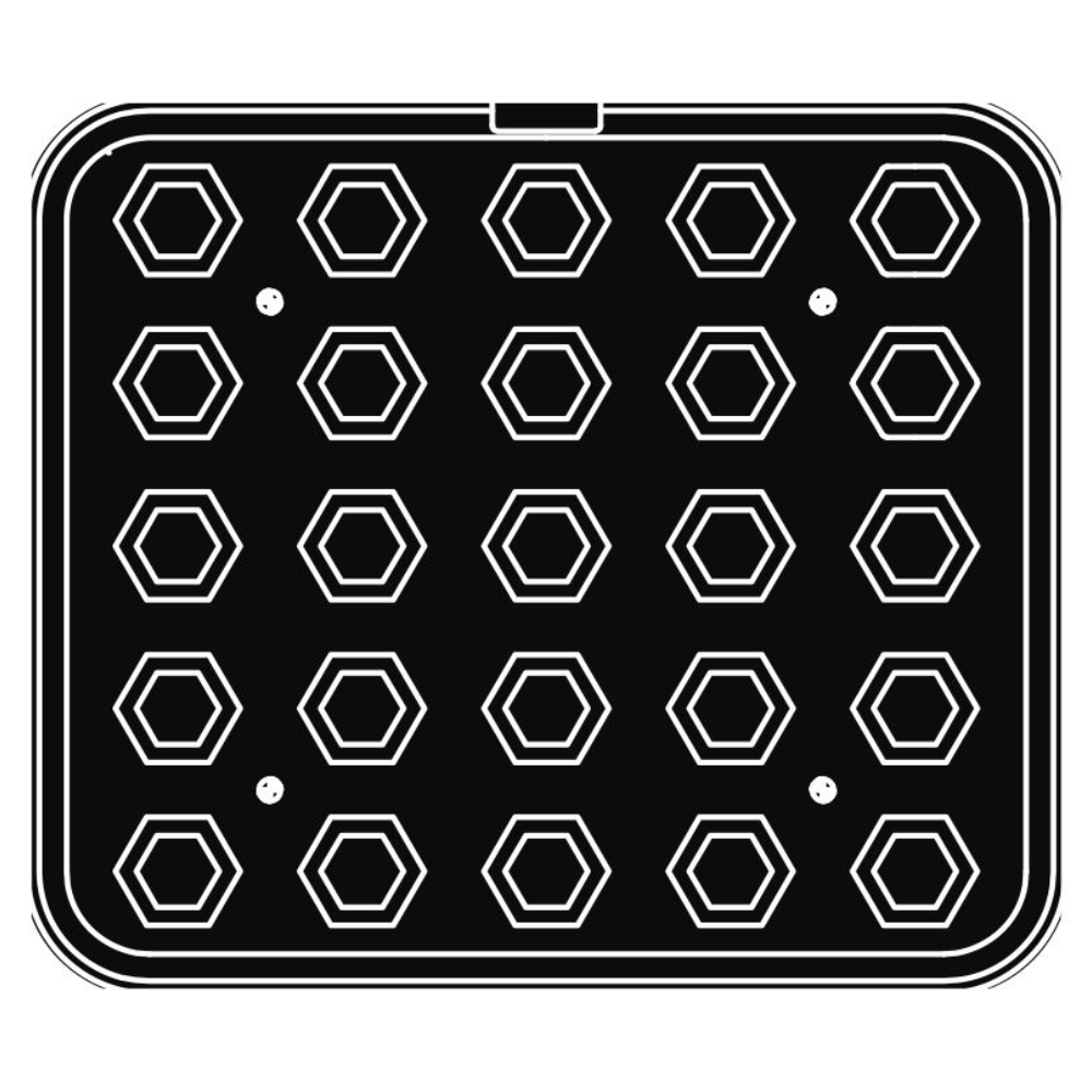 Pavoni Cookmatic PIASTRA-14 Hexagonal Plate, 25 Cavities image 3