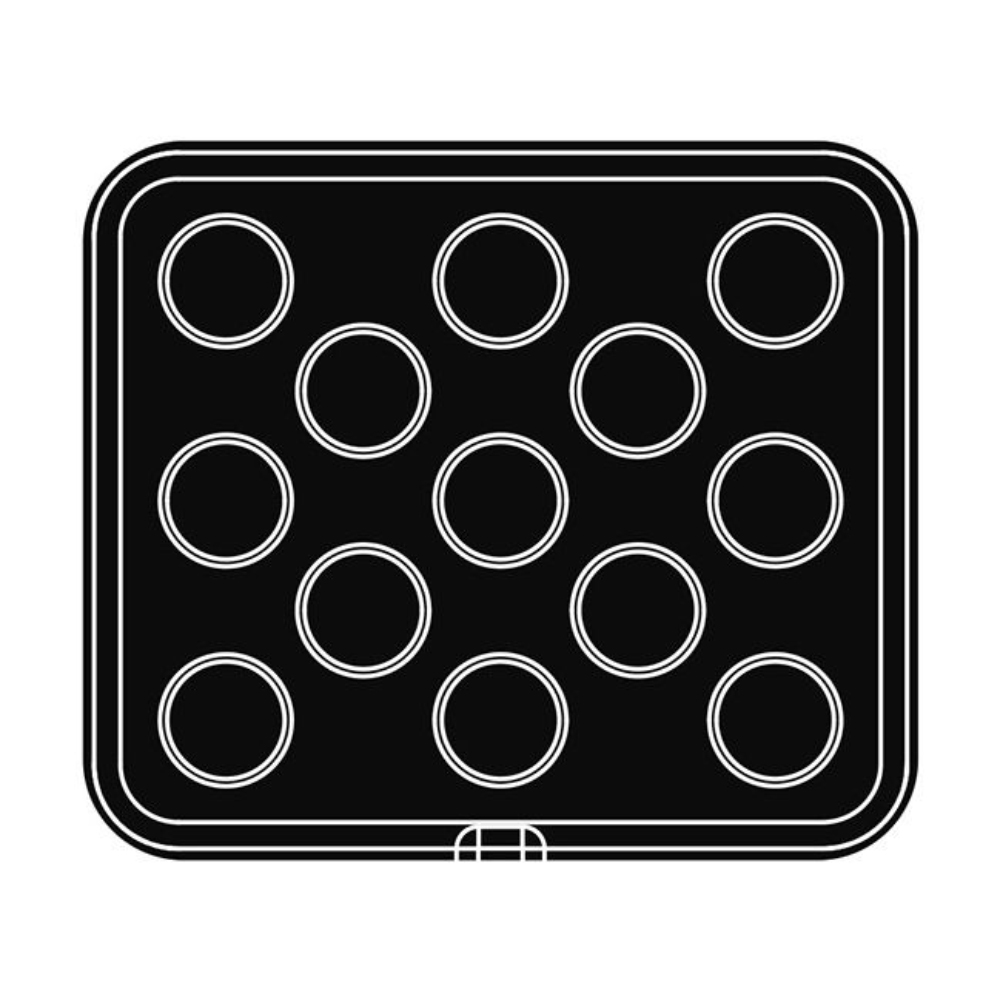 Pavoni Cookatic PIASTRA-24 Round Plate, 13 Cavities image 1