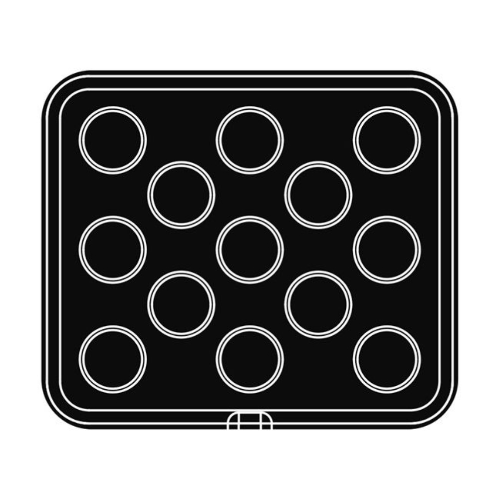 Pavoni Cookatic PIASTRA-24 Round Plate, 13 Cavities image 1