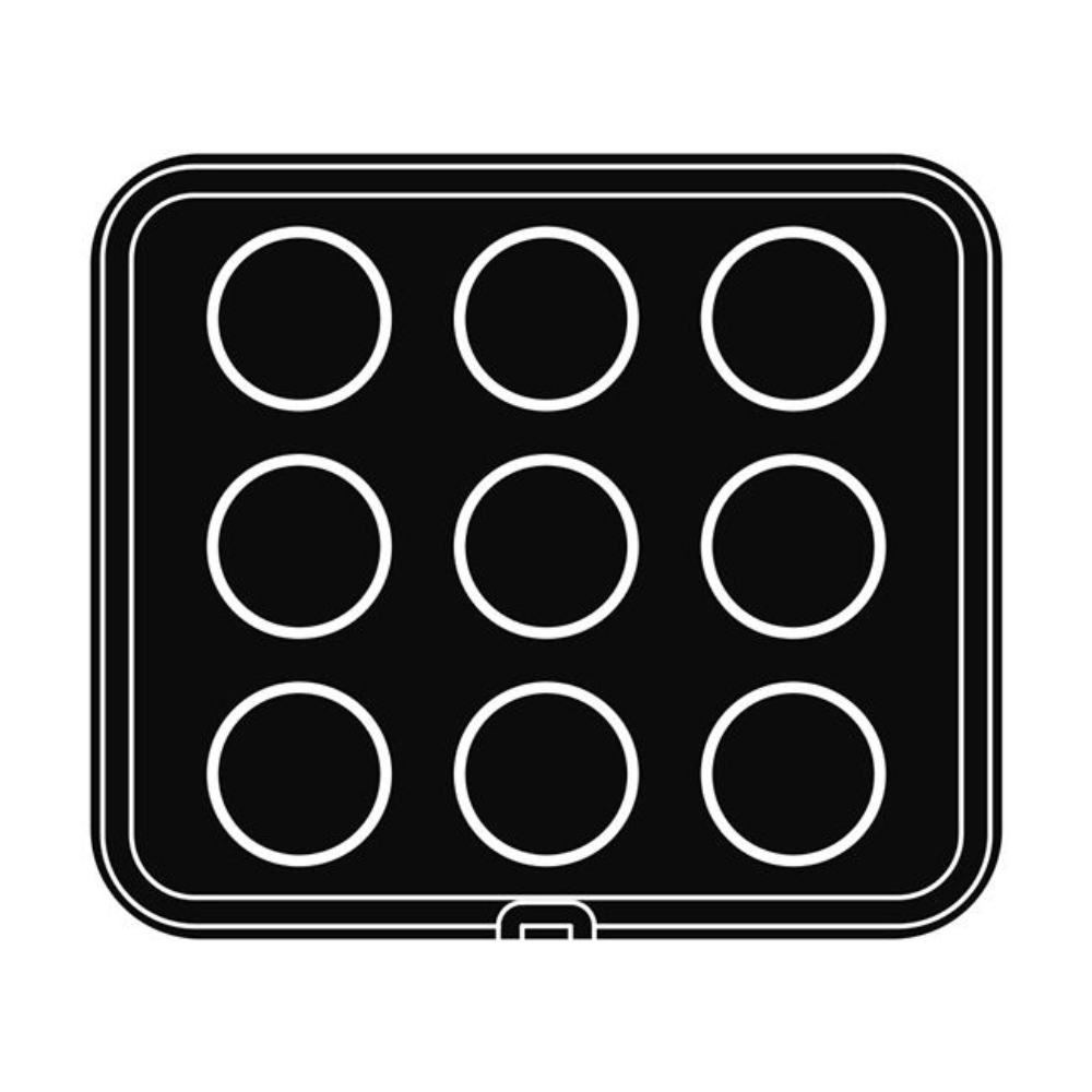 Pavoni Cookmatic PIASTRA-29 Round Plate, 9 Cavities image 1