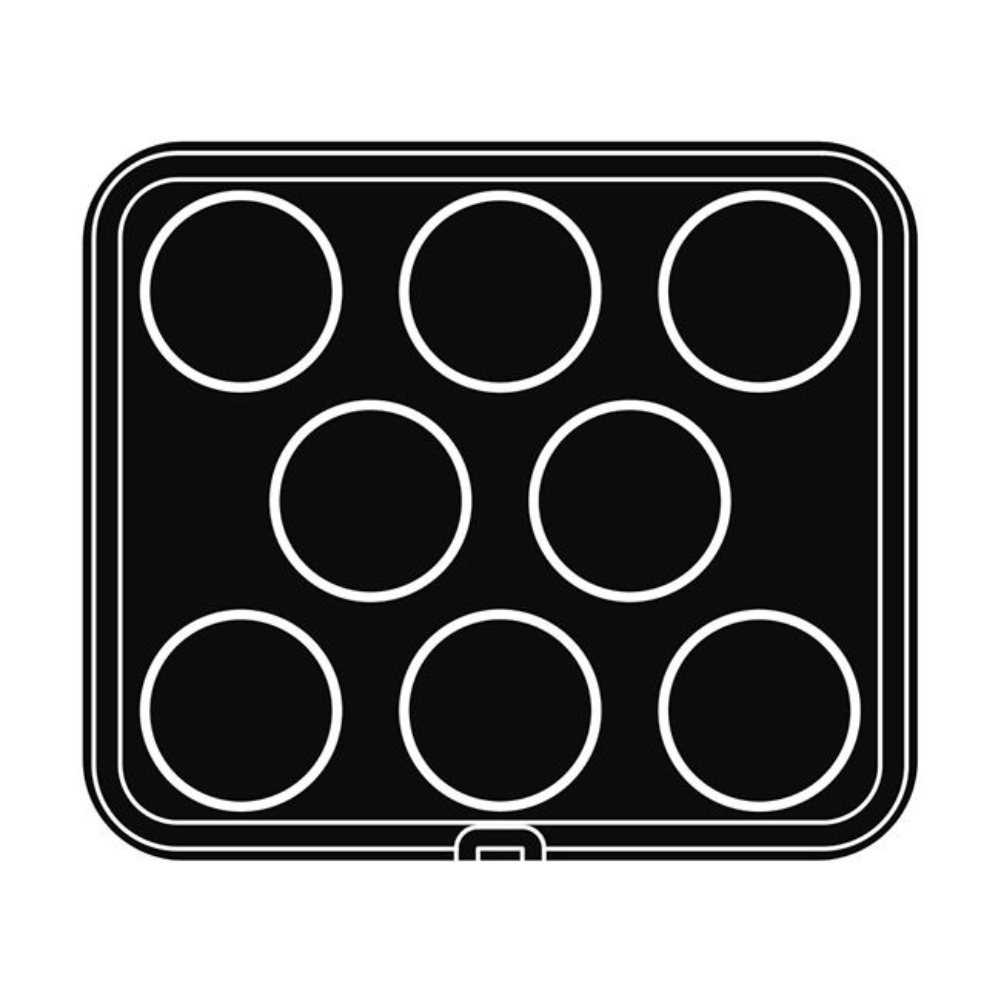 Pavoni Cookmatic PIASTRA-45 Round Plates, 8 Cavities image 1