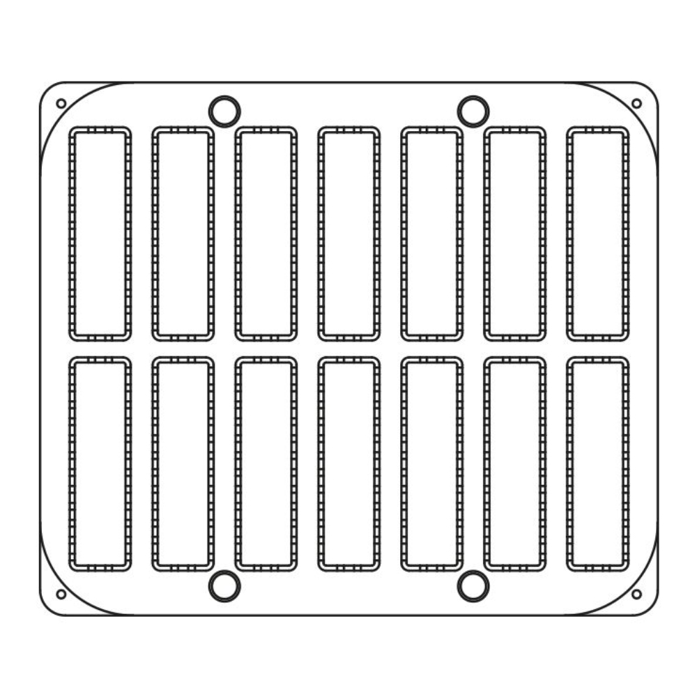 Pavoni Cookmatic PIASTRACHOUX03 Rectangular Plates, 14 Cavities image 3