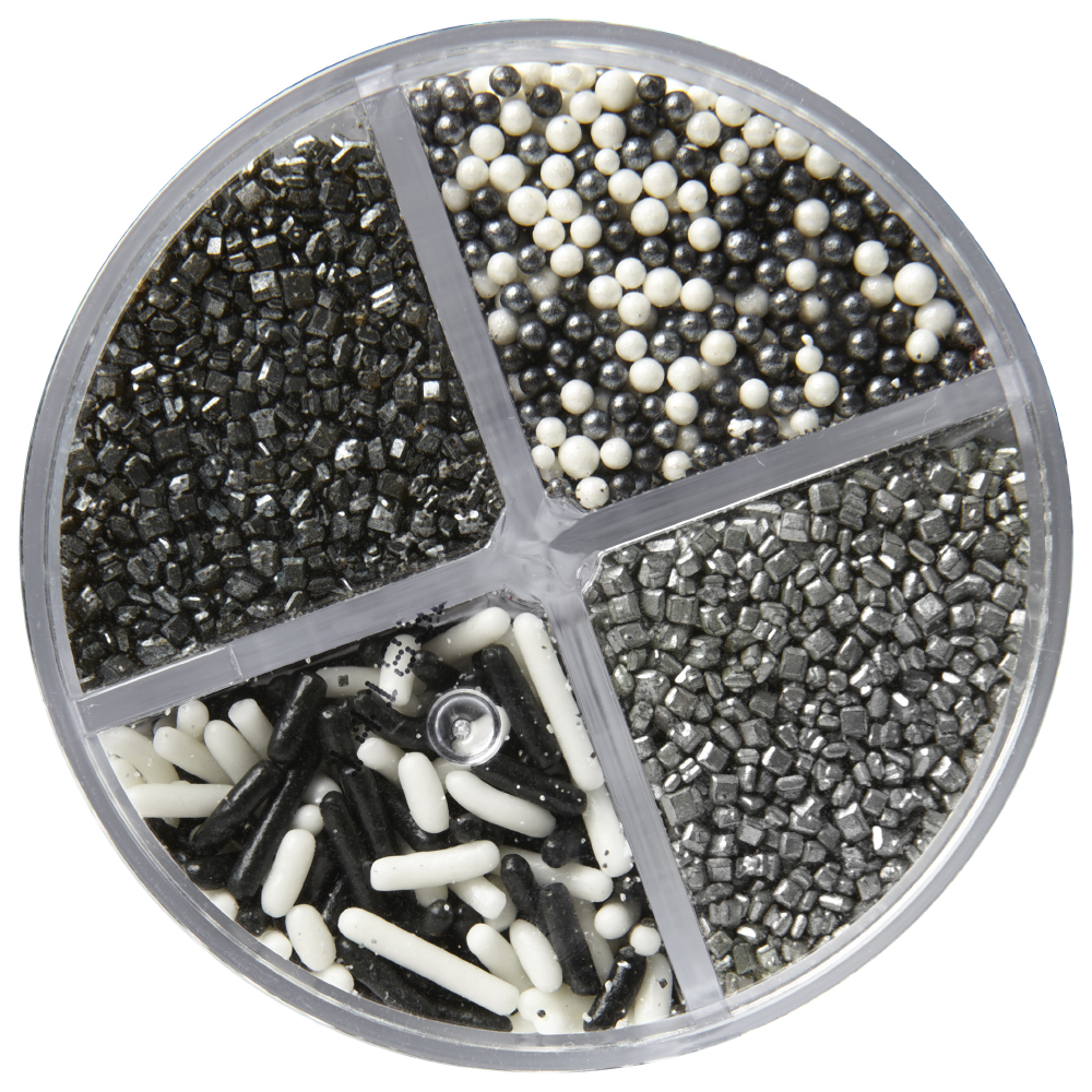 Wilton Silver and Black Sprinkle Mix, 3.8 oz. image 1