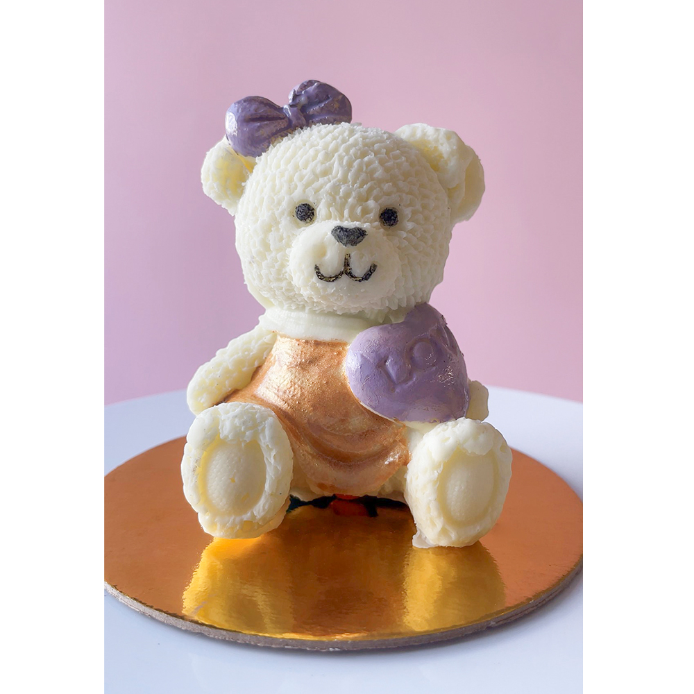 O'Creme Silicone Bear with Heart Fondant Mold, 2-Piece Mold image 1