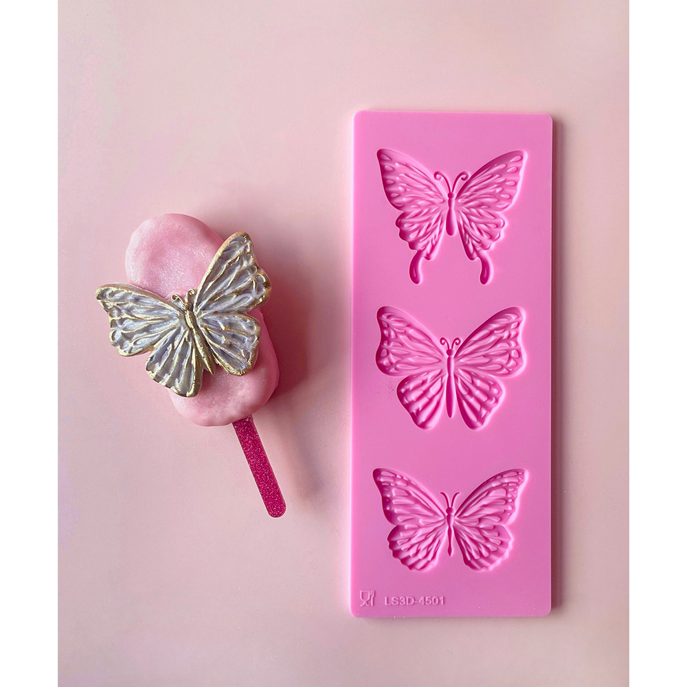 O'Creme Silicone Fondant Butterfly Mold, 3 cavities image 2