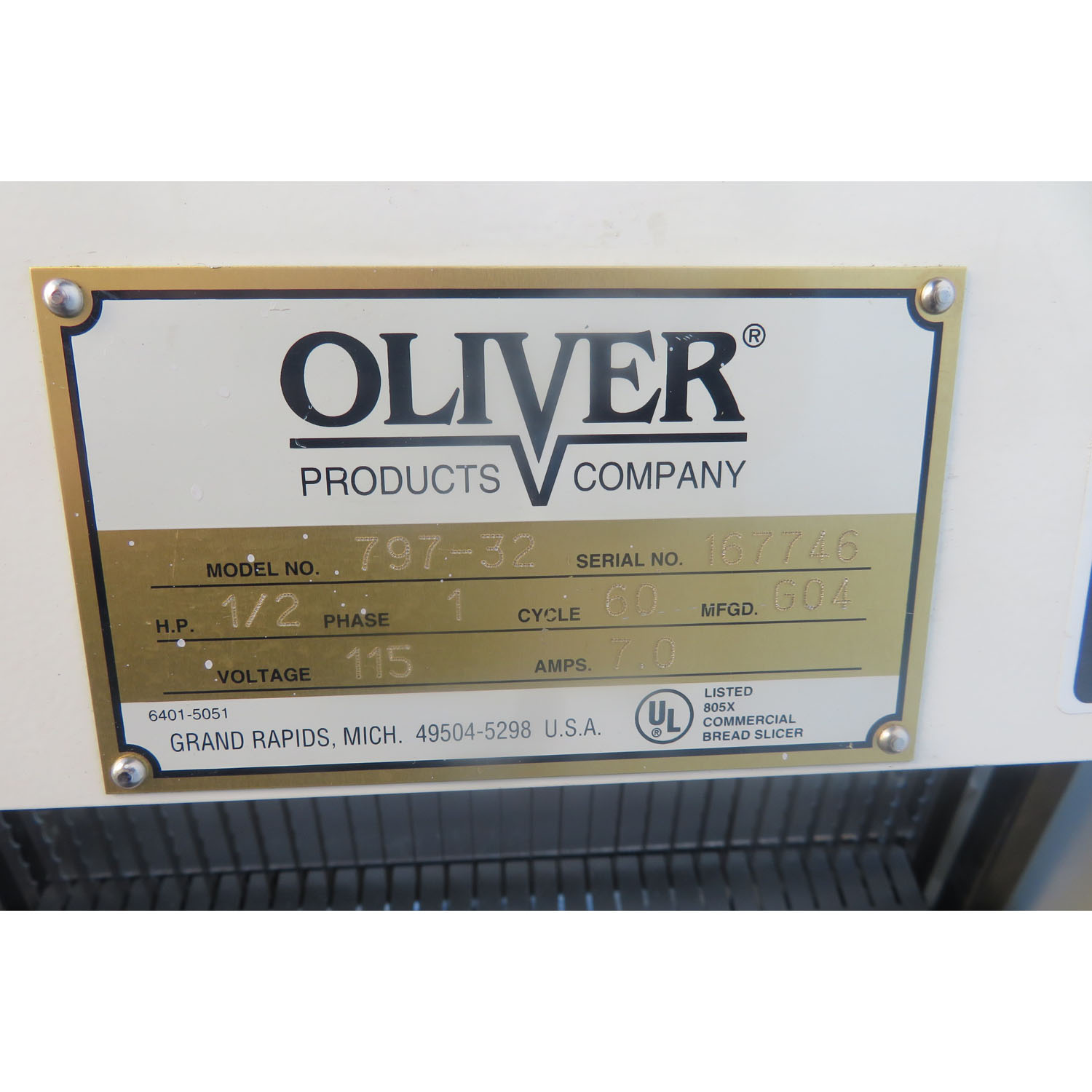 Oliver 797-32 Bread Slicer 1/2" Cut, Used Great Condition image 4
