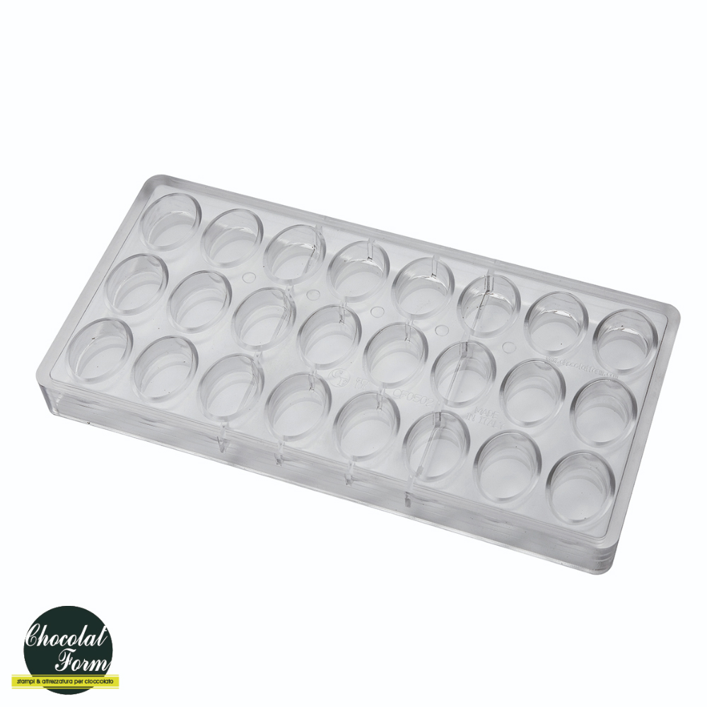 Chocolate World Polycarbonate Chocolate Mold, Oval Box, 24 Cavities image 1