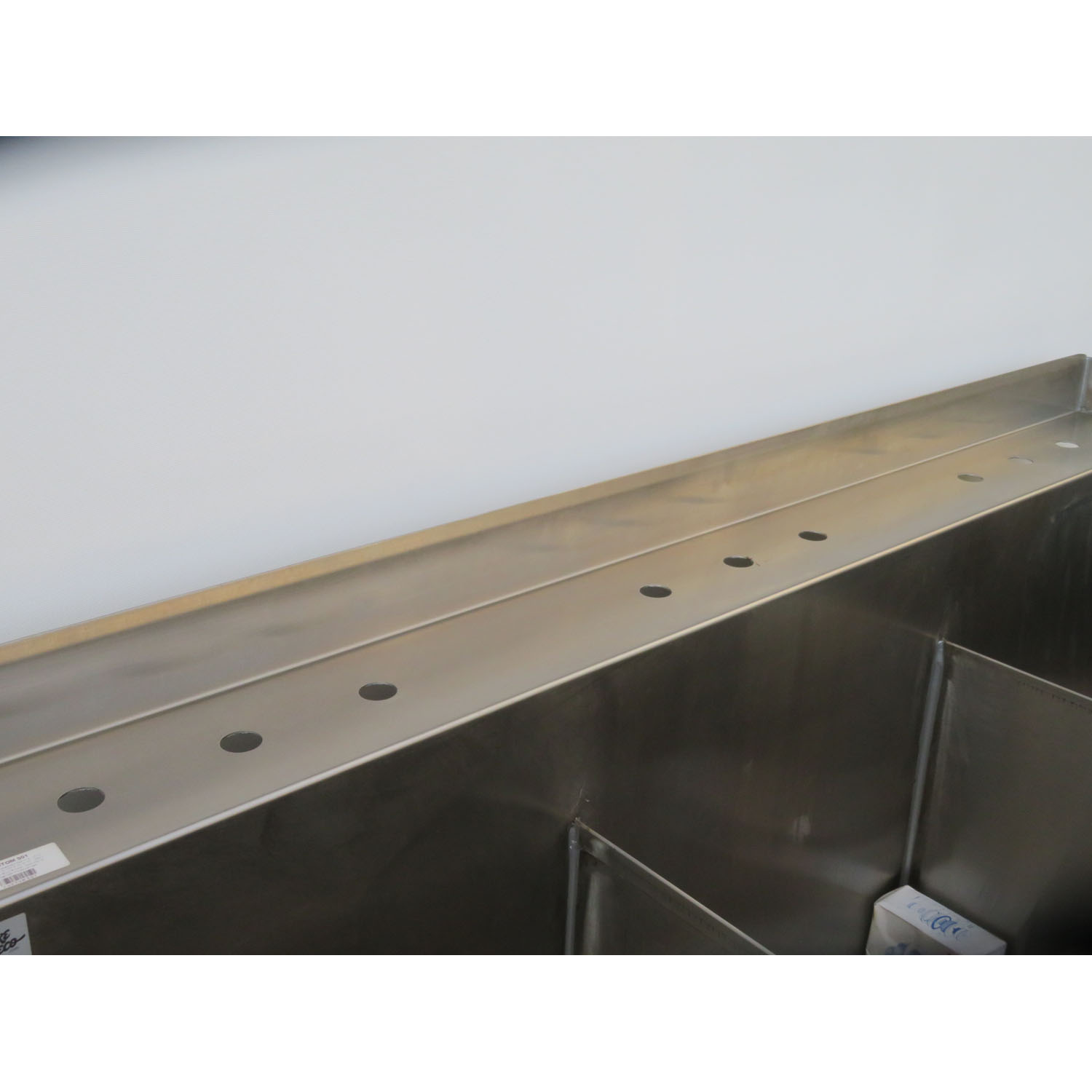 Custom Stainless 3 Compartment Sink, 58.5" Wide, 19" X 26.5" X 16"D Per Compartment image 3