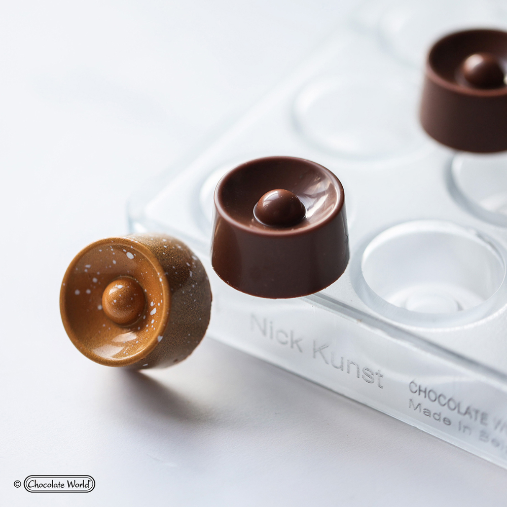 Chocolate World Polycarbonate Chocolate Mold, Round Praline with Ball, 21 Cavities image 2
