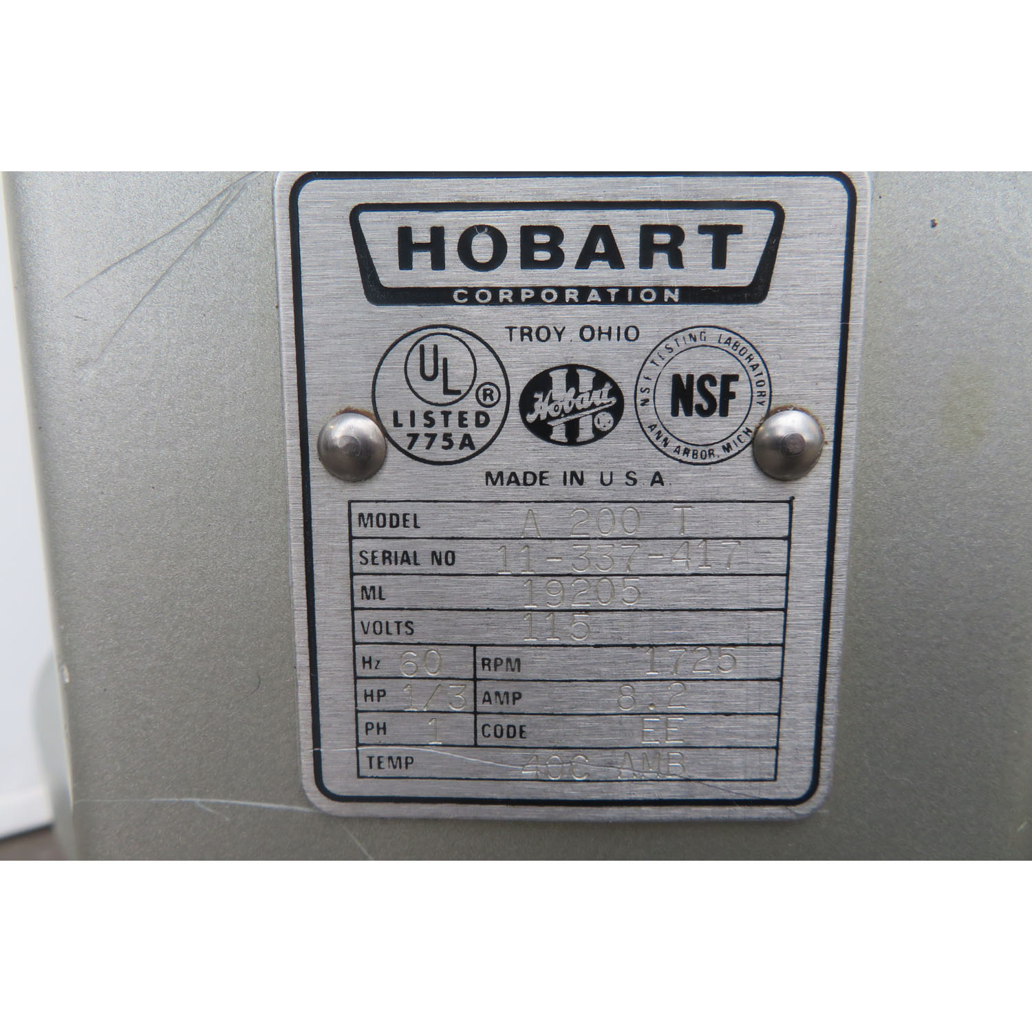 Hobart 20 Quart A200T Mixer, Used Excellent Condition image 3