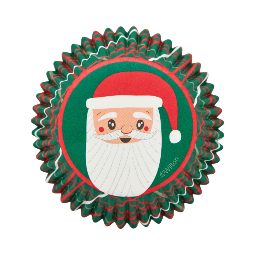 Wilton Festive Santa Claus Cupcake Liners, Pack of 75 image 1