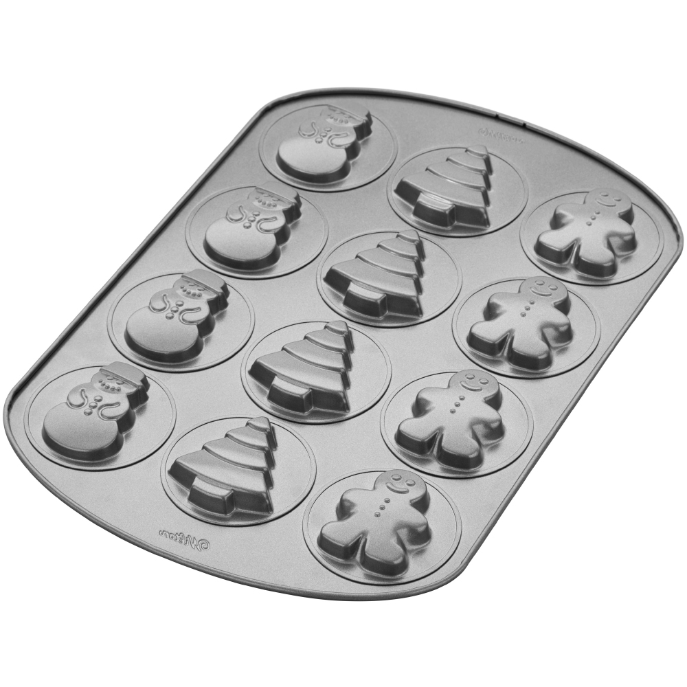 Wilton Non-Stick Christmas Cookie Pan, 12 Cavities image 1