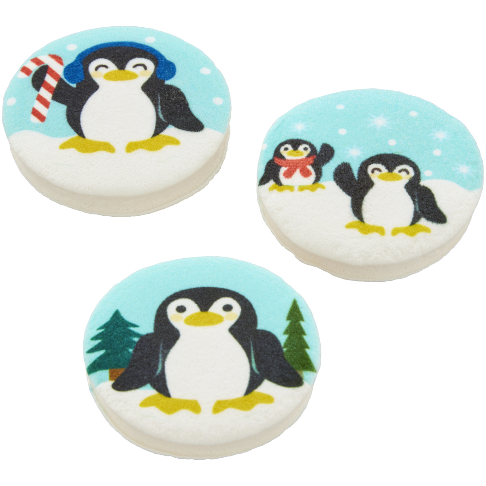 Wilton Marshmallow Edible Hot Cocoa Penguin Drink Toppers, 3-Pack image 1