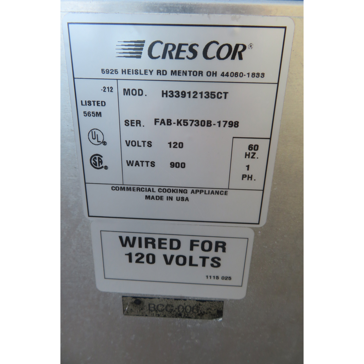 Cres Cor H339-12-135CT Insulated Half-Size Hot Cabinet, Used Excellent Condition image 3