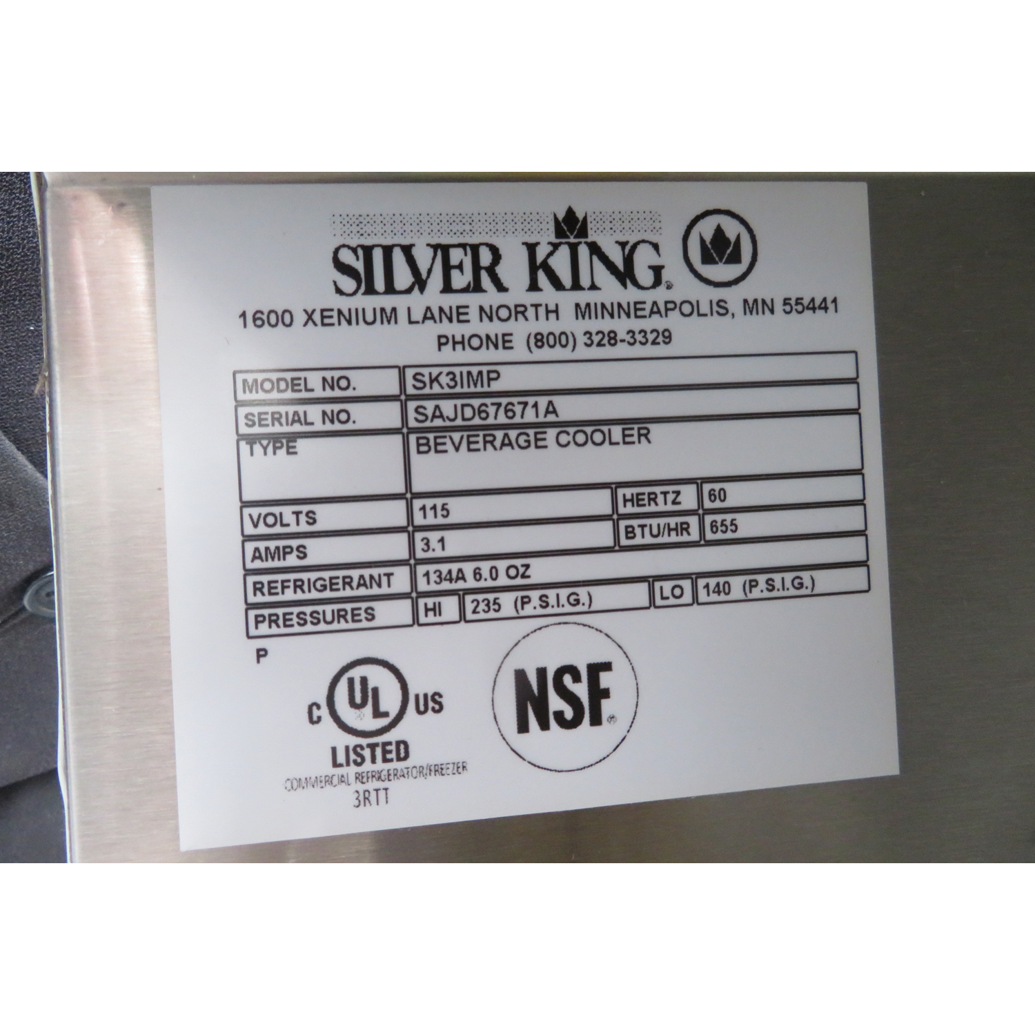 Silver King SK3IMP 3 Compartment Milk Dispenser, Brand New image 5