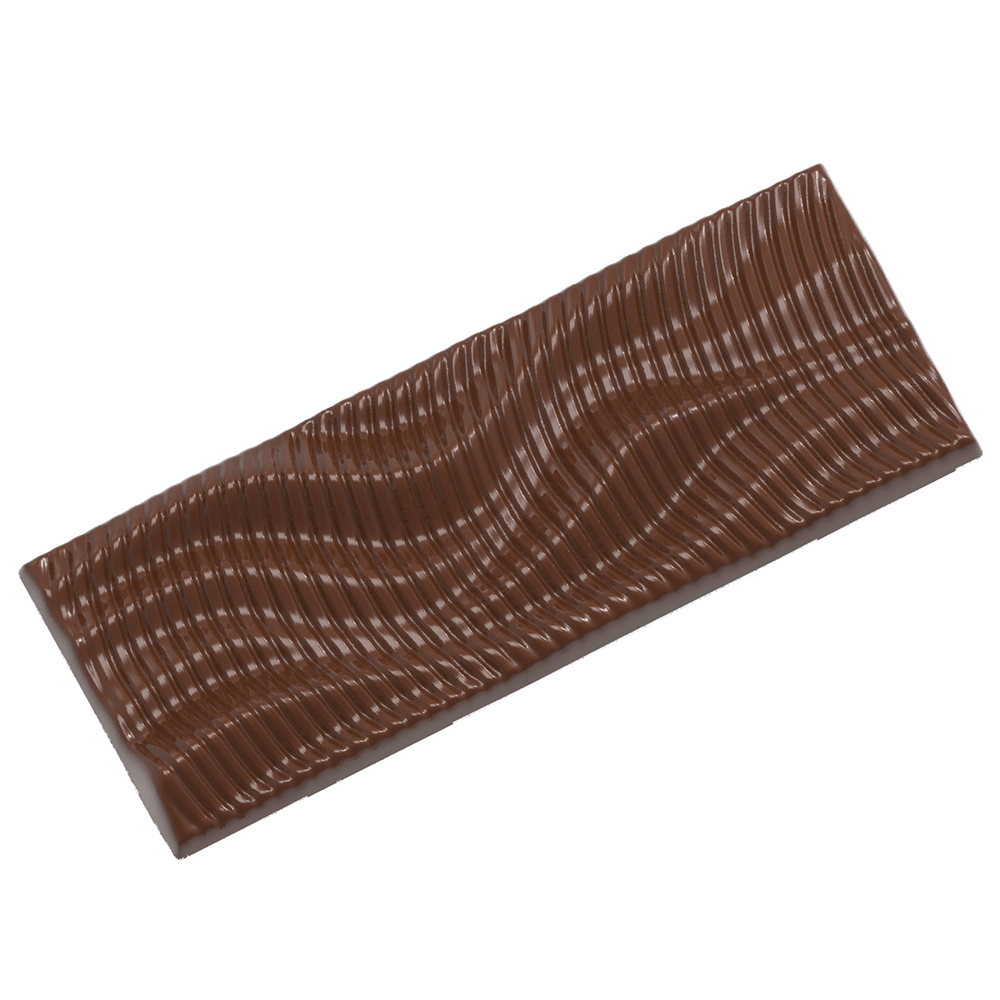 Chocolate World Polycarbonate Chocolate Mold, Wind Waves Bar, 4 Cavities  image 1
