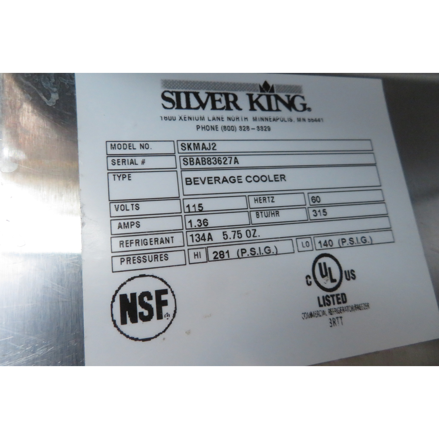 Silver King SKMAJ2 Milk Dispenser 2 Comp, Used Great Condition image 3