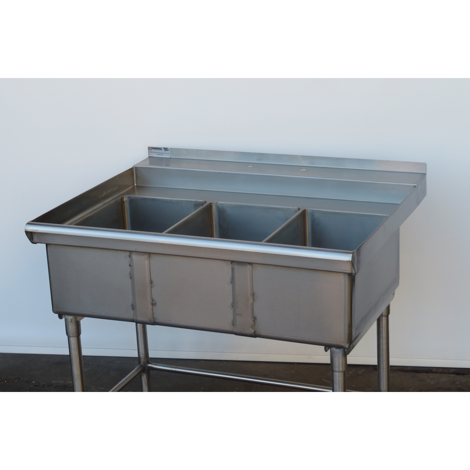 3 Compartment Sink  41.5" X 29.5" image 3