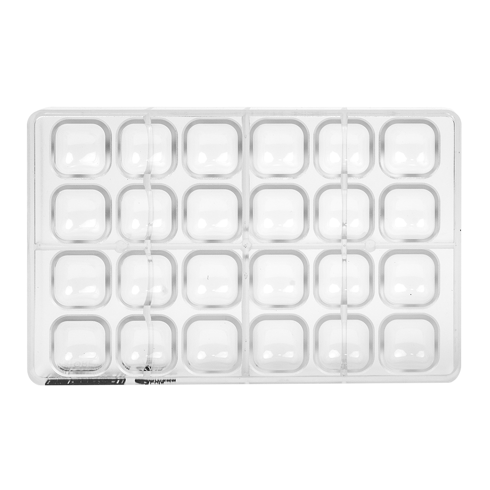 Greyas Polycarbonate Chocolate Mold, Square Praline, 24 Cavities image 3