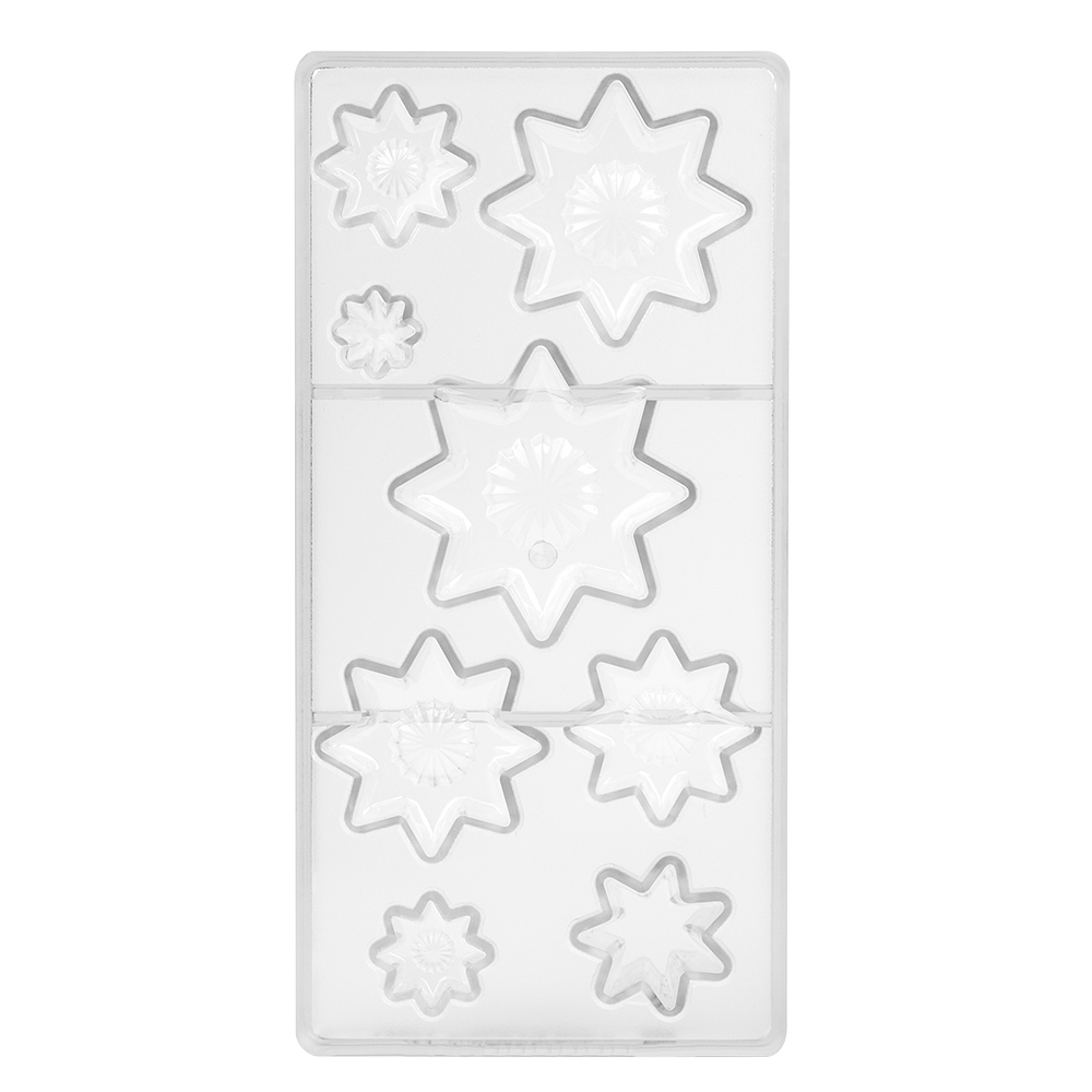 Chocolate World Polycarbonate Chocolate Mold, Stars for Christmas Tree, 8 Cavities image 3