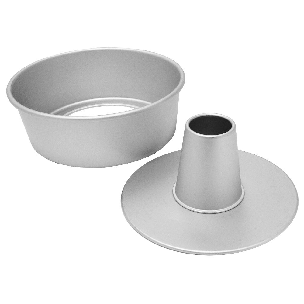 Focus Foodservice 2-Piece Angel Food Cake Pan, 7-1/2" Diameter  image 2