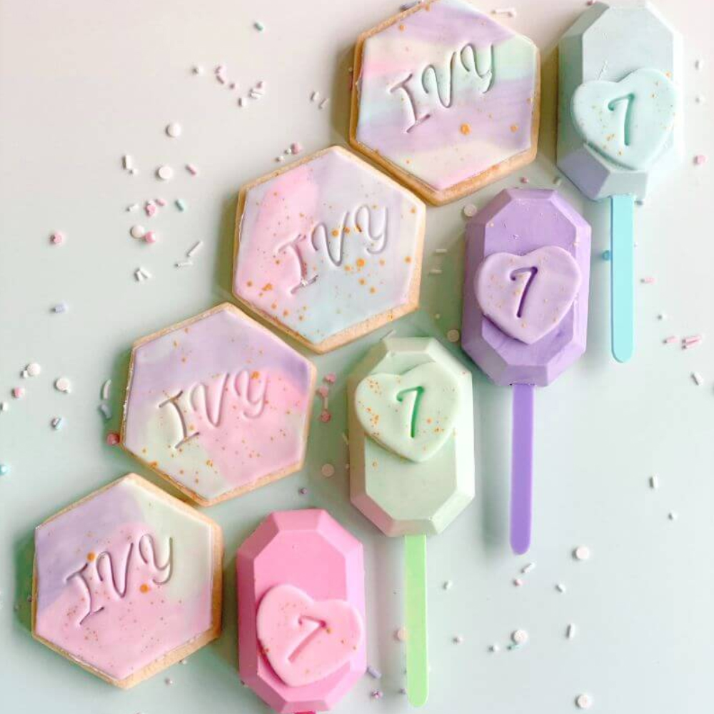 Lissie Lou Alpha Bakes Font 4 Lowercase Alphabet Stamp Tile Set image 4