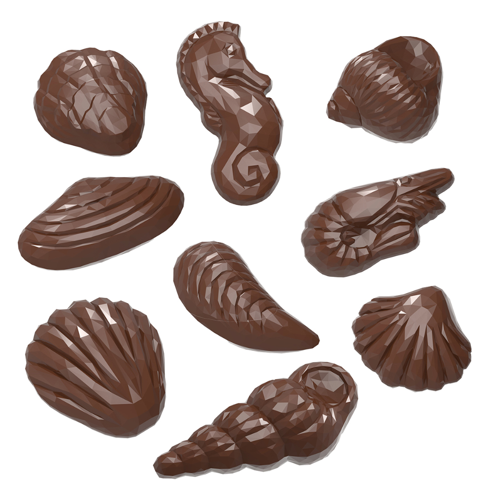 Chocolate World Polycarbonate Chocolate Mold, Shells & Sea Creatures, 22 Cavities image 6