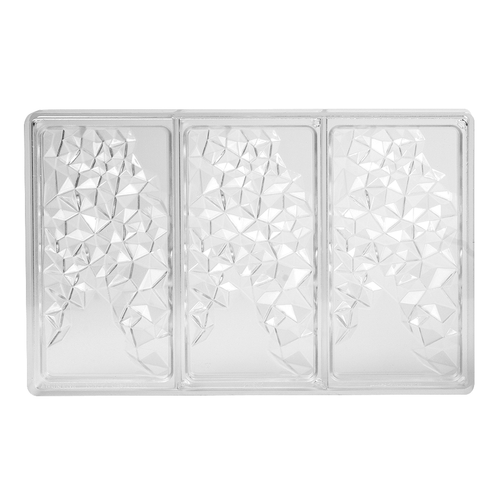 Pavoni Polycarbonate Chocolate Mold, Fragment by Vincent Vallee, 3 Cavities image 2