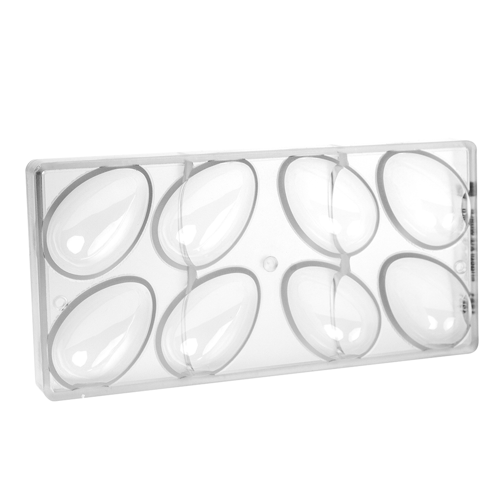 Chocolate World Polycarbonate Chocolate Mold, Smooth Egg, 54 gr., 8 Cavities image 2