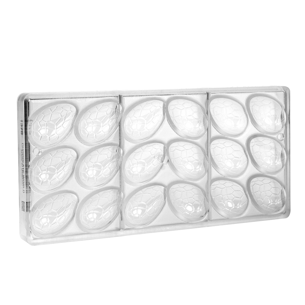 Chocolate World Polycarbonate Chocolate Mold, Egg Kroko, 14 gr., 18 Cavities image 2