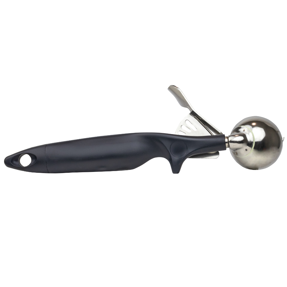 Stainless Steel Disher with Black Plastic Handle - #30 image 1