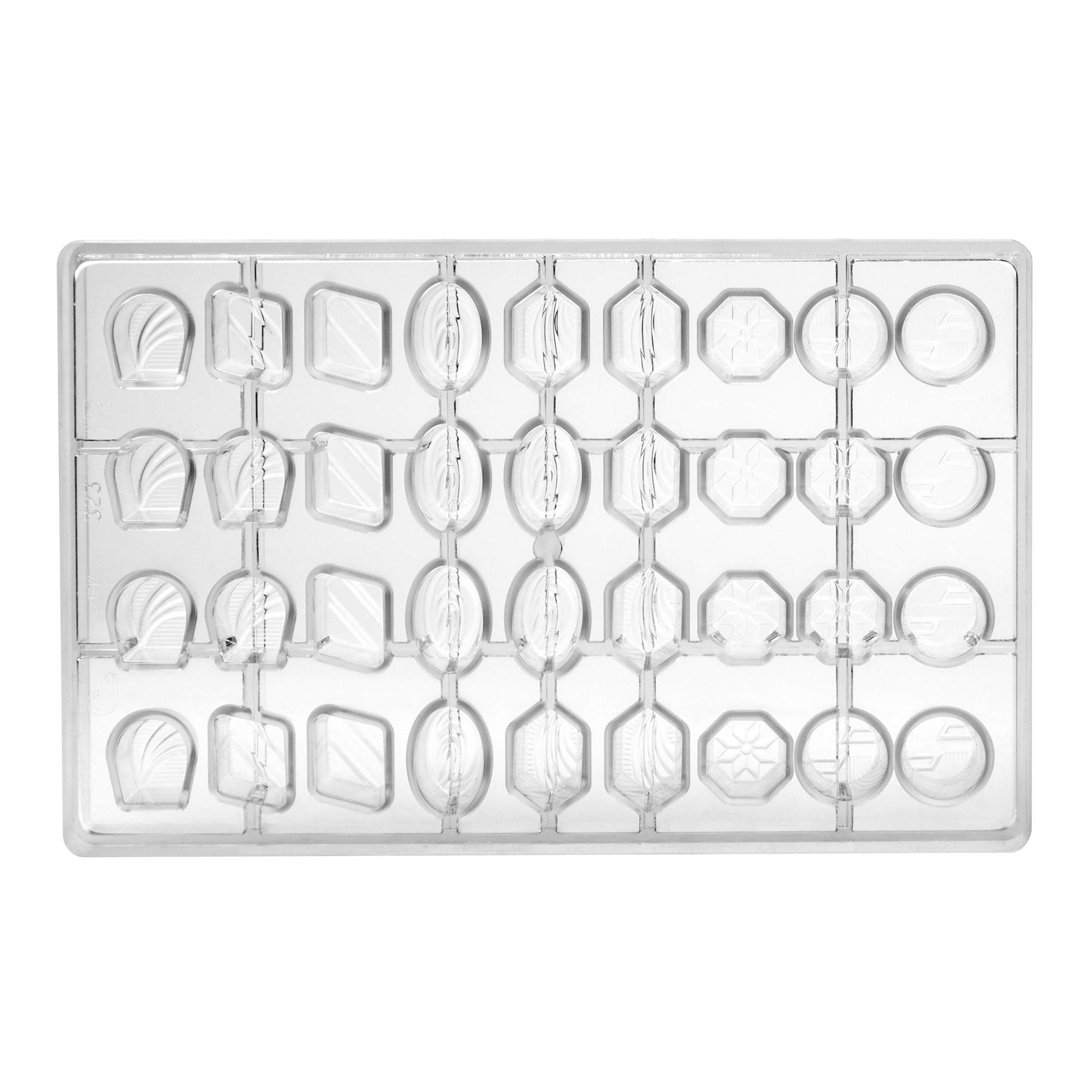 Chocolate World Polycarbonate Chocolate Mold, Assorted, 36 Cavities image 1