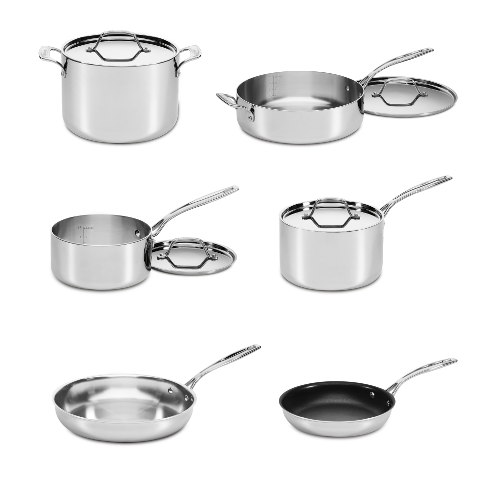 Cuisinart Custom Clad 5-Ply Stainless Steel Cookware, 10-Piece Set image 1